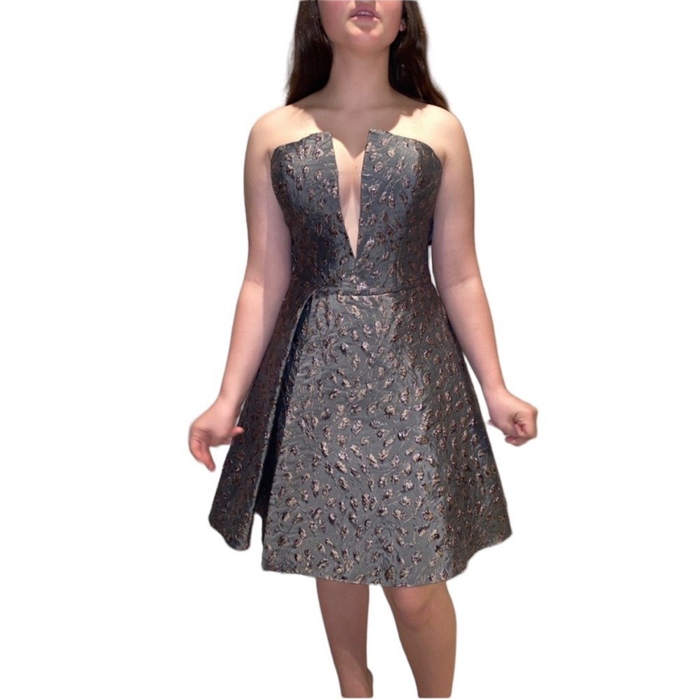 Jovani Midi Dress Grey